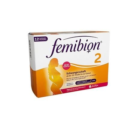 Femibion® 2 Schwangerschaft ab der 13. Woche bis zur Geburt, Packung mit 84. Tabletten
