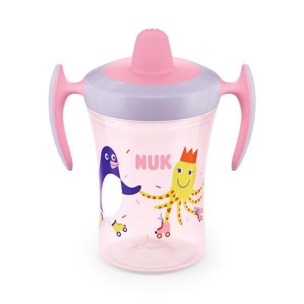 NUK Trainer Cup 230ml weiche Trinktülle, auslaufsicher ab 6 Monaten rosa