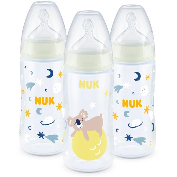 NUK sada 3 lahví First Choice ⁺ Night 300 ml koala/žlutá