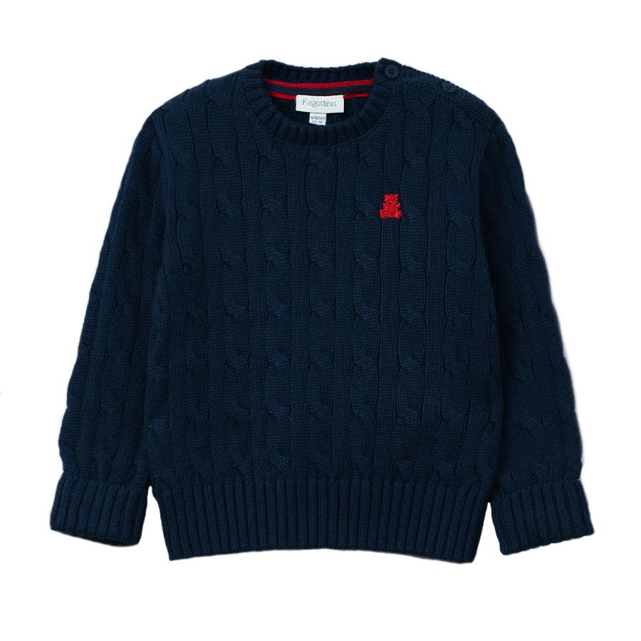 OVS Gebreide Sweater Jurk Blauw