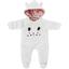 JACKY Cuddly hooded jumpsuit SWEET HOME off white 