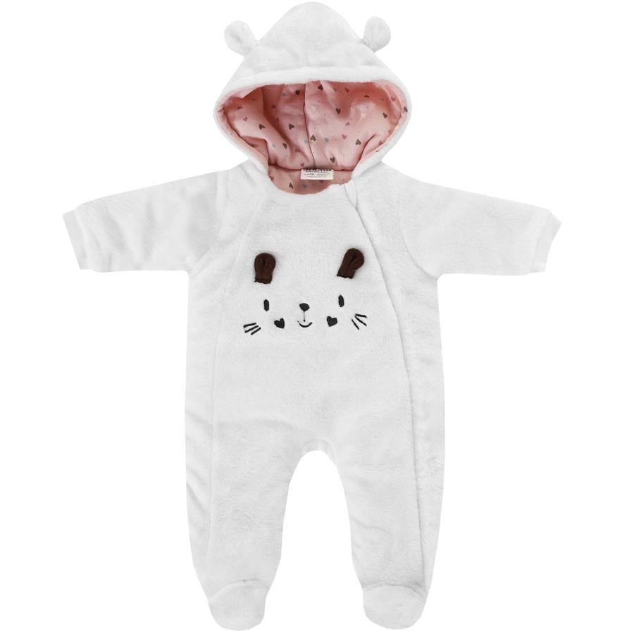 JACKY Cuddly hooded jumpsuit SWEET HOME off white 