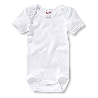Sanetta  Baby Body uni weiß Feinripp - Gr.Newborn (0 - 6 Monate) - Unisex
