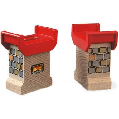 Spielzeug/Holzspielzeug: BRIO  WORLD Brückenfundament (2 Stück) 33254