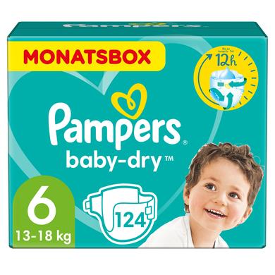 Pampers Baby-Dry Gr. 6 Extra Large (16+ kg) Maandvoordeelbox 124 stuks