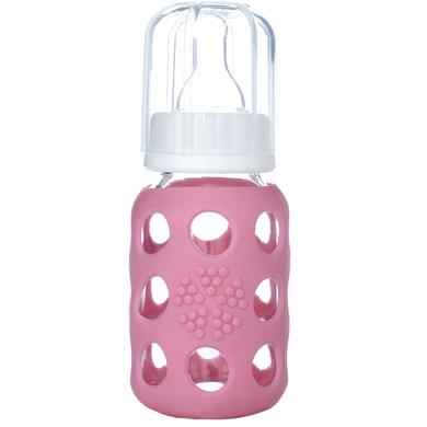 lifefactory Glas Babyflasche pink 120 ml