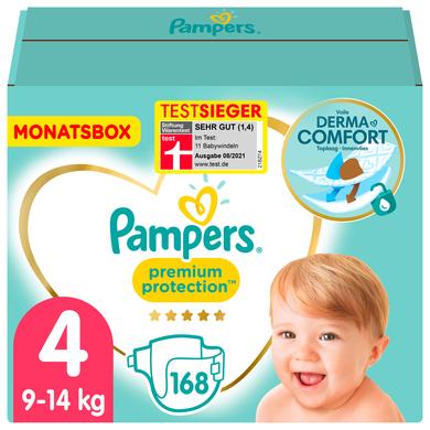 Pampers Premium Protection, Gr. 4, 9-14kg, Monatsbox (1x 168 Windeln)