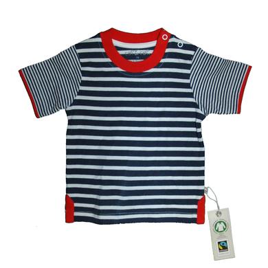 Ebi & Ebi  Fairtrade T-Shirt gestreift marine - blau - Gr.68 - Jungen