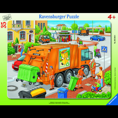 Ravensburger Puzzle a telaio - raccolta rifiuti, 35 pezzi