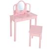 roba Sminkbord med stol, rosa