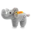 Steiff Mini knitre-elefant med rangle, 11 cm