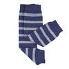 Hoppediz® merino/kashmir baby leggvarmere blå med grå striper