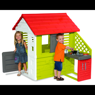 Spielzeug/Outdoorspielzeug: Smoby Smoby Naturhaus mit Sommerküche