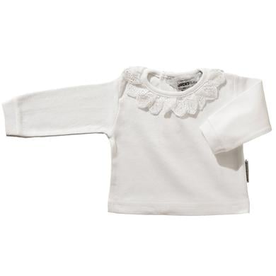 Jacky  Langarmshirt mit Spitzenkragen weiß - Gr.Newborn (0 - 6 Monate) - Mädchen