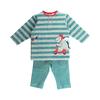 noukie´s Pyjama enfant 2 pièces marl turquoise stripe