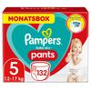 Pampers Couches culottes Baby Dry Pants T. 5 pack mensuel 12-17 kg 132 pcs