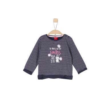 s.Oliver  Girls Sweatshirt dark blue stripes - blau - Gr.Babymode (6 - 24 Monate) - Mädchen