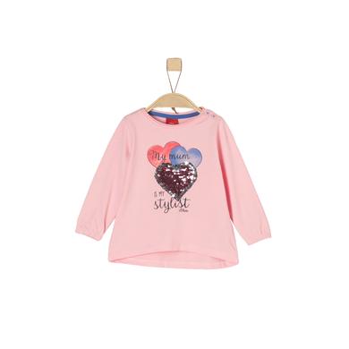 s.Oliver  Girls Langarmshirt rosy melange - rosa/pink - Gr.68 - Mädchen