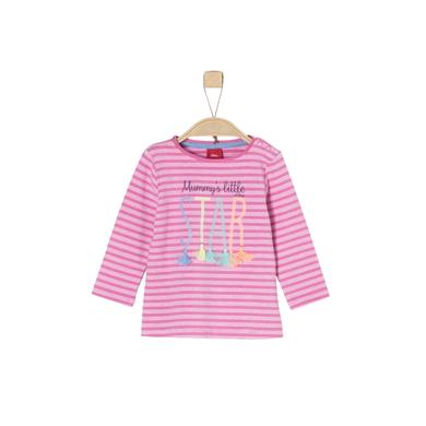s.Oliver  Girls Langarmshirt pink stripes - rosa/pink - Gr.68 - Mädchen