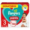 Pampers Baby-Dry Pants, storlek 3, 6-11kg, månadsbox (1 x 180 blöjor)