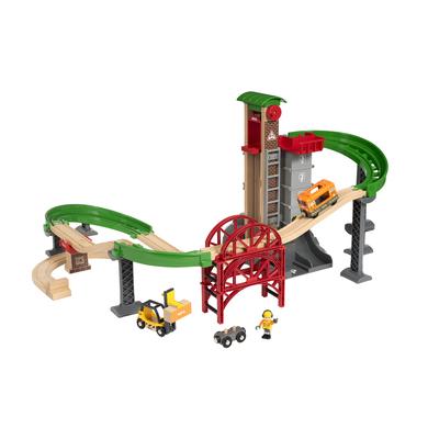 Spielzeug/Holzspielzeug: BRIO  WORLD Großes Lagerhaus-Set mit Aufzug