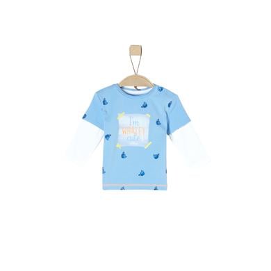 s.Oliver  Langarmshirt light blue aop - blau - Gr.Newborn (0 - 6 Monate) - Jungen