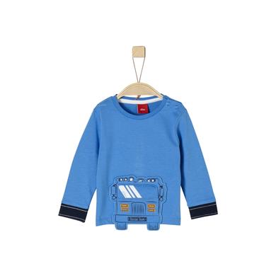 s.Oliver  Boys Langarmshirt blue car - blau - Gr.Babymode (6 - 24 Monate) - Jungen