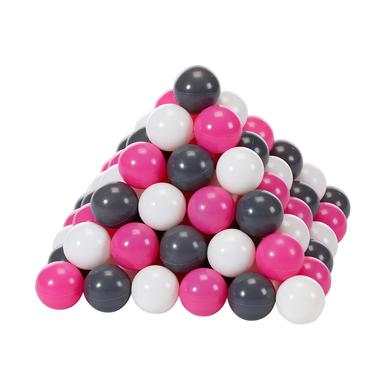 knorr® toys Boldsæt Ø6 cm - 100 bolde creme, grey, rosa