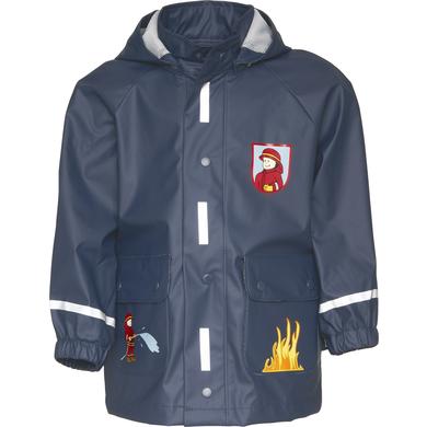 Playshoes  Regen-Mantel Feuerwehr - blau - Gr.80 - Jungen