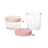 BEABA® Aufbewahrungsbehälter Set rosa 150 ml / dunkelrosa 250 ml