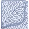 emma &amp; noah plyšová deka lozenges modrá 75 x 95 cm 