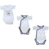 Hut &amp; Co Swaddle Bodies 3 Pack Sweet Baby hvid