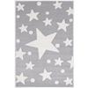 LIVONE Tapijt Happy Rugs Estrella zilvergrijs/wit 100 x 160 cm