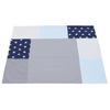 Ullenboom Patchwork Wickelauflagen-Bezug Blau Hellblau Grau 75x85 cm
