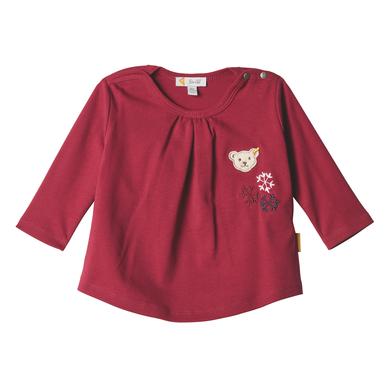 Steiff  Girls Langarmshirt, beet red - rot - Gr.Babymode (6 - 24 Monate) - Mädchen