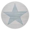 LIVONE tappeto da gioco e per bambini Happy Rugs Shootingstar rotondo, grigio-argento/blu 133 cm