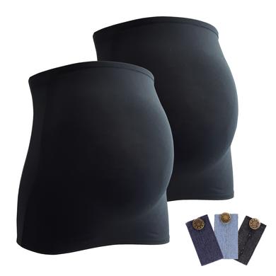 mamaband břišní pás 2-pack + 3-pack kalhoty prodloužení černá