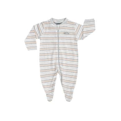 Jacky  Lama Schlafanzug 1-teilig Ringel offwhite - weiß - Gr.Newborn (0 - 6 Monate) - Unisex