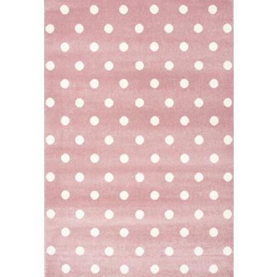 LIVONE Tappeto da gioco per bambini Kids Love Rugs Circle rosa/bianco, 100 x 150 cm