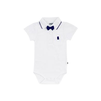 Jacky  Bodyhemd kurzarm mit abnehmbarer Fliege weiß/marine - Gr.Newborn (0 - 6 Monate) - Jungen