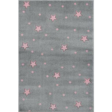 Tappeto da gioco LIVONE e tappeto per bambini Kids Love Rugs Heaven argento-grigio/rosa, 120 x 170 cm