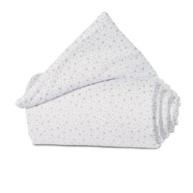 babybay ®rede Organic Cotton Maxi, boxsping, Komfort hvid glitter stjerner pink 157x24 cm