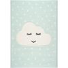 LIVONE Spiel- und Kinderteppich Kids Love Rugs Smiley Cloud, mint/weiss, 100 x 150 cm