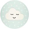 LIVONE Tapijt Kids Love Rugs Smiley Cloud rond mint/wit 160 cm