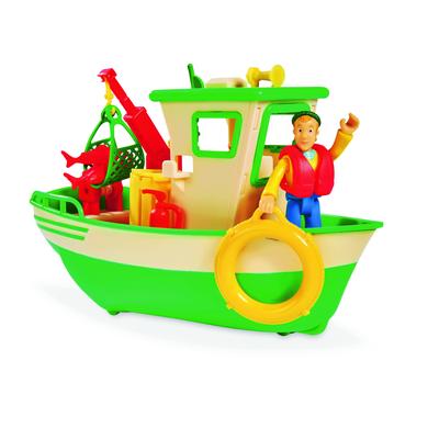 Spielzeug/Spielsets: Simba Simba Feuerwehrmann Sam - Charlies Fischerboot mit Figur
