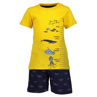 BLUE SEVEN Girls Set med 2 T-shirt + Shorts äggula