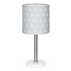 Lámpara de mesa LIVONE Happy Style para niños DOTS gris plateado/blanco