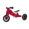 Kinderfeets® Tricycle draisienne enfant évolutif 2en1 Tiny Tot, bois rouge