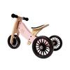 Kinderfeets® Tricycle draisienne enfant évolutif 2en1 Tiny Tot Plus, bois rose