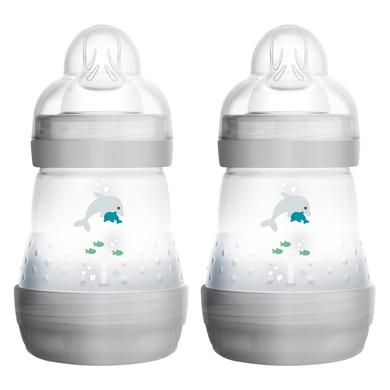 MAM Babyflasche Easy Start Anti-Colic grau 160 ml in Doppelpack